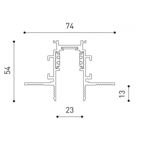 ARKOS LIGHT 48V priglaistomas magnetinės sistemos bėgelis