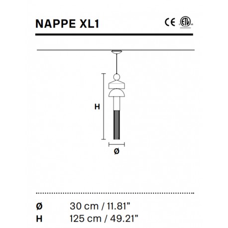 Pakabinamas šviestuvas NAPPE XL1