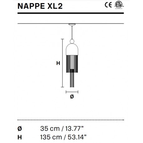 Pakabinamas šviestuvas NAPPE XL2