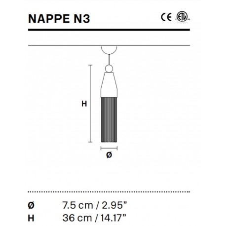 Pakabinamas šviestuvas NAPPE N3