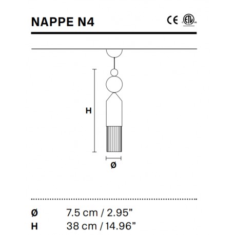 Pakabinamas šviestuvas NAPPE N4