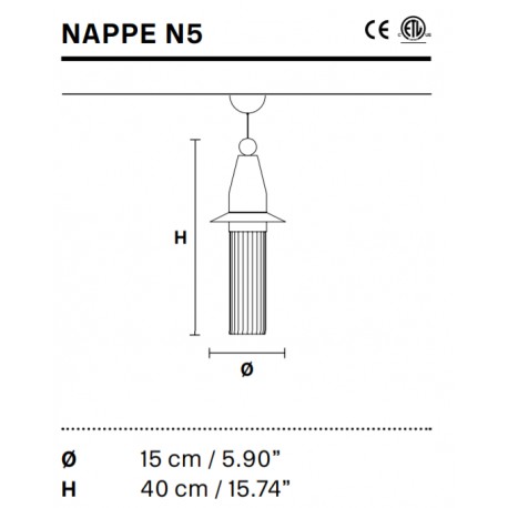 Pakabinamas šviestuvas NAPPE N5