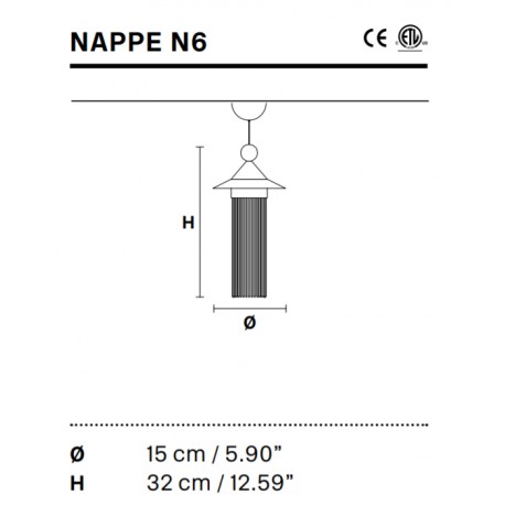 Pakabinamas šviestuvas NAPPE N6