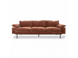 Sofa RETRO 4-SEATS ROYAL / velvet magnolia