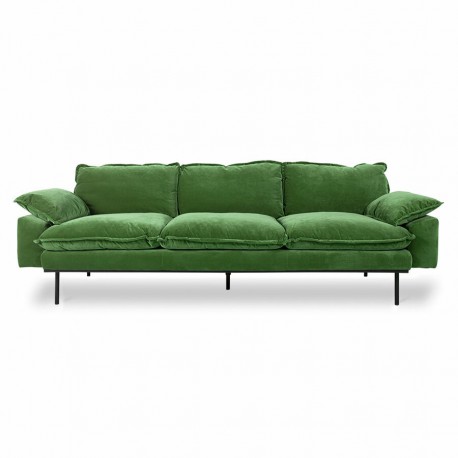 Sofa RETRO 4-SEATS ROYAL VELVET GREEN