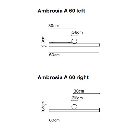 Sieninis šviestuvas AMBROSIA 60