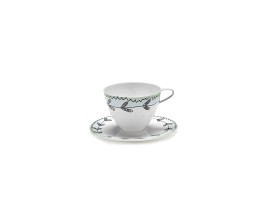Cappuccino puodelio ir lėkštelės komplektas BLOSSOM MILK
