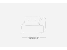 Modulinė sofa VINT BOUCLE / element right divan