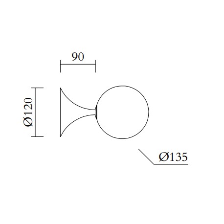 Sieninis šviestuvas ASYMPTOTE