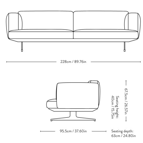 Sofa INLAND AV23 LEATHER