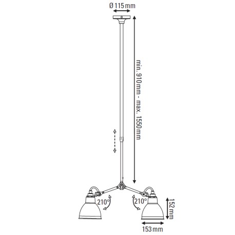 Pakabinamas šviestuvas LAMPE GRAS N°305