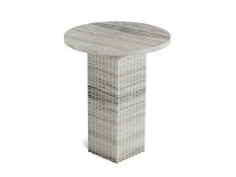 Šoninis staliukas SOHO TALL SILVER TRAVERTINE